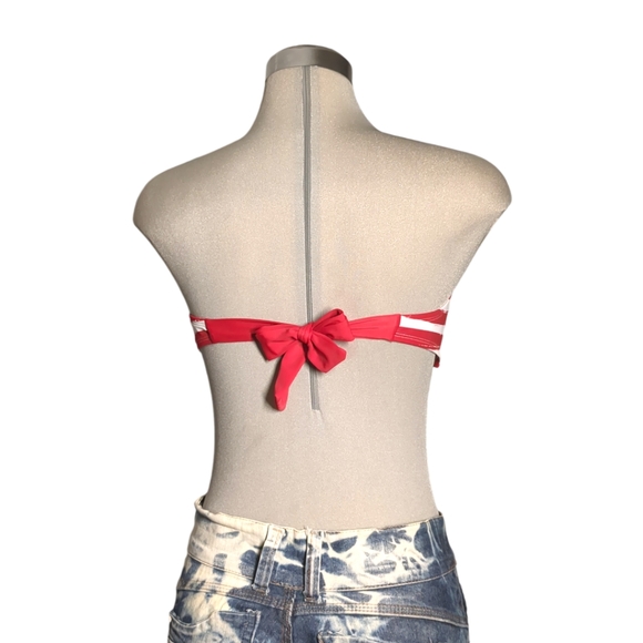 COPY - XHILARATION Red White and Blue Strapless Swimming Bra Size M - Picture 3 of 10